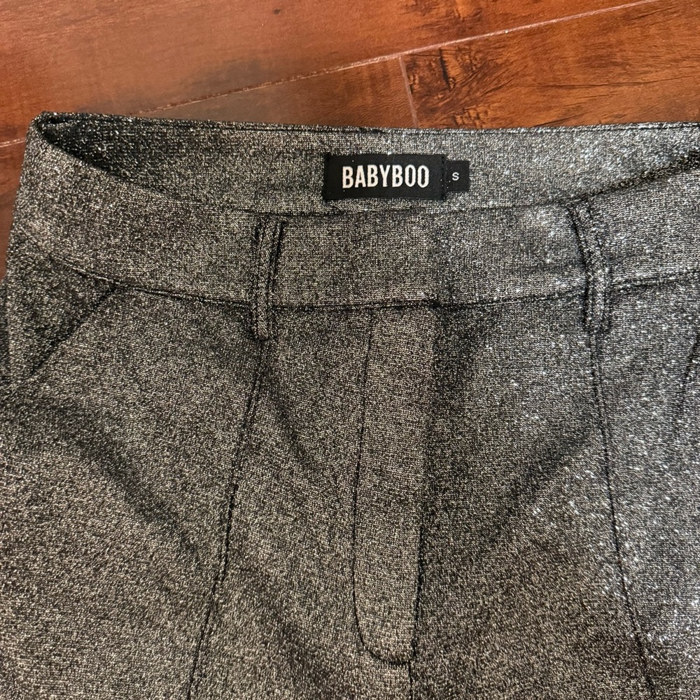 Babyboo Fashion Natasha Shorts - Black Sparkle, S, Gray - Picture 7 of 9